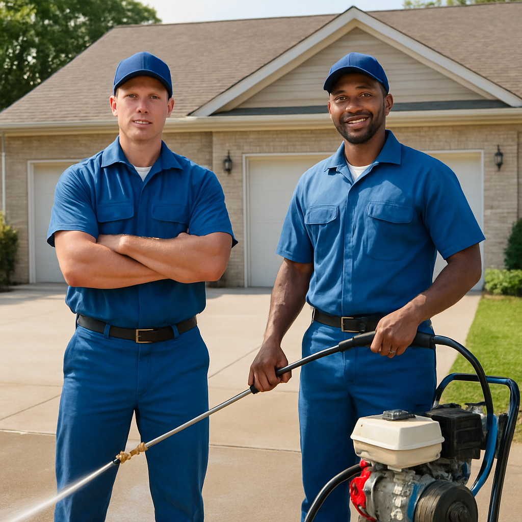 RowPro Washing crew with their equipment